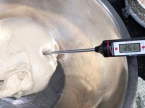 打好的面团比较理想的温度哦