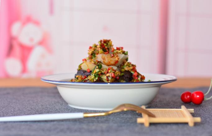 海鲜捞汁蒸时蔬