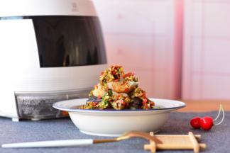 海鲜捞汁蒸时蔬