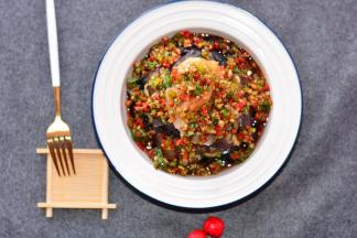 海鲜捞汁蒸时蔬