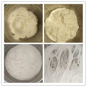 酵头部分提前和匀，入冰箱冷藏12小时，发到可以看到大孔洞。