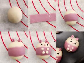 按图分别做出身体、耳朵、眼睛、手脚等部分