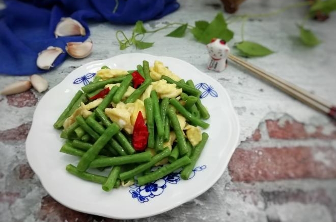 鸡蛋炒长豆角