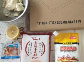 材料备齐，黄油和奶油奶酪室温软化