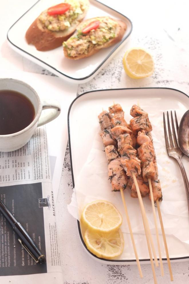 莳萝草烤三文鱼