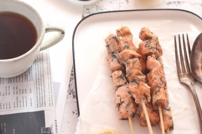 莳萝草烤三文鱼