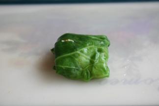 如图的样子包好。