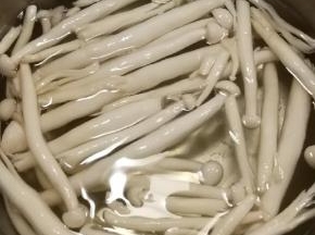 白玉菇焯水后捞出