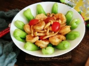 直接放到摆好的油菜上面