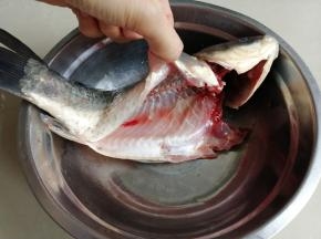 鲫鱼腹内有一层黑色的膜，一定要刮干净！鱼弄好后，要用厨房纸巾擦干鱼表面