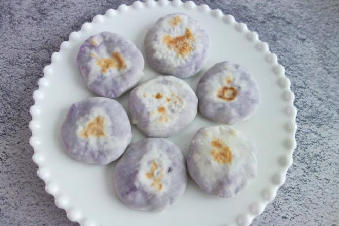 饺子皮紫薯饼