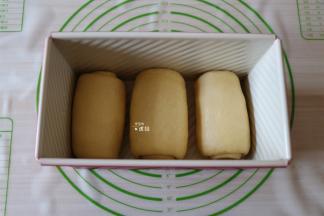 卷起后放入吐司模具里；