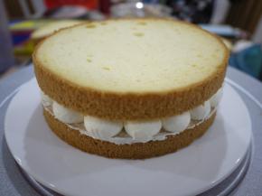 重复上一步，把蛋糕组装好。