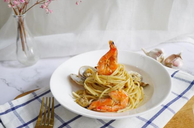 蒜蓉海鲜意大利面