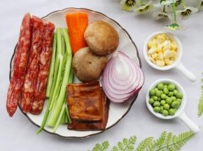 准备好食材。