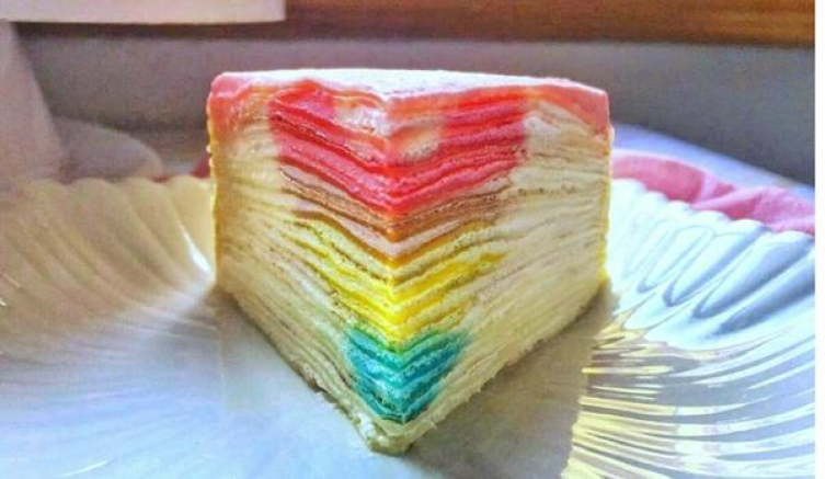 立体爱心千层蛋糕