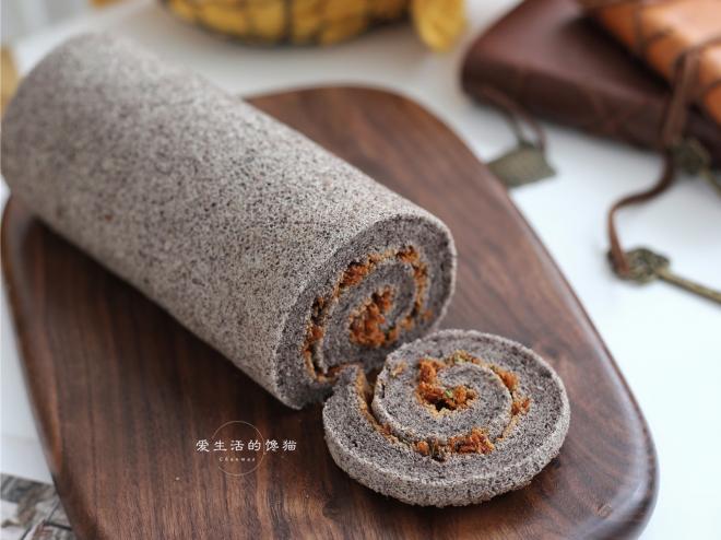 黑米肉松蛋糕卷