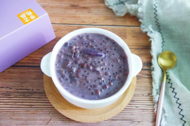 紫薯西米红豆粥
