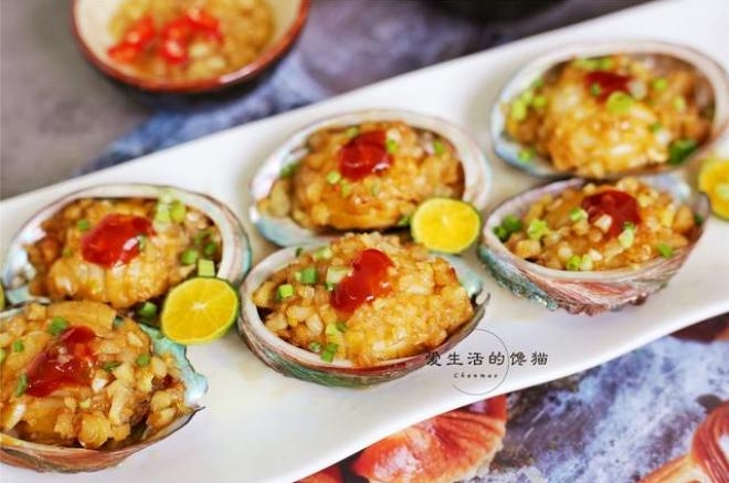 金银蒜豉汁蒸鲍鱼
