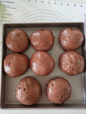 13、发酵到2倍大。表面刷少许蛋白液。
