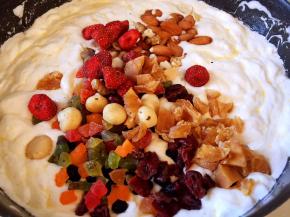 熄火放入坚果和果干