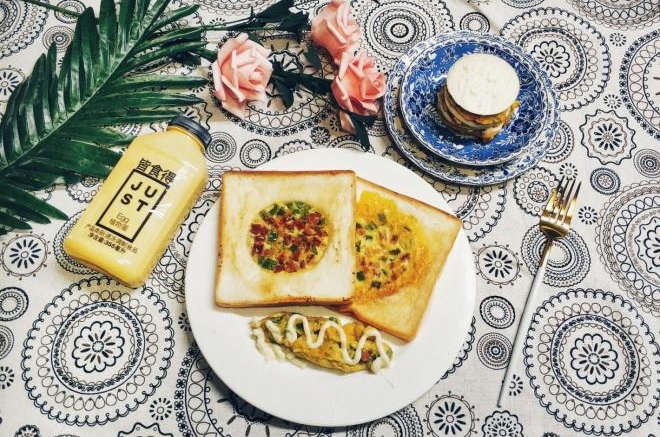 吐司太阳蛋&吐司三文治