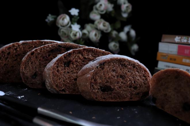 蔓越莓可可豆欧包