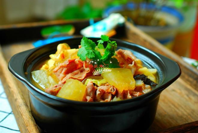砂锅冬瓜羊肉片