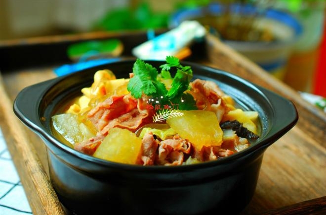 砂锅冬瓜羊肉片