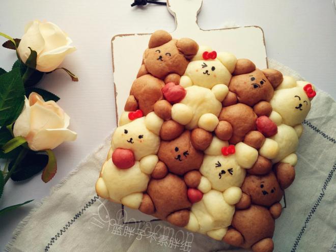 萌萌哒挤挤小熊面包