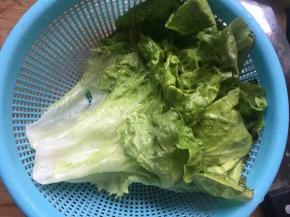 生菜洗净备用；