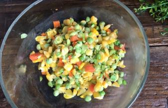 切碎放入大点的容器中