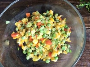 切碎放入大点的容器中