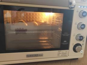 13、柏翠5400烤箱中层180度 上下或15分钟，上色及时盖锡纸。