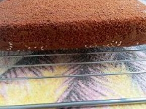 烤制完毕后出炉拎起油纸放在烤架上等稍微冷却，翻面撕去油纸