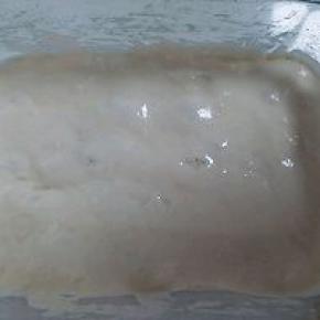 波兰种材料混合均匀，室温或冰箱冷藏发酵均可，我习惯冰箱冷藏发酵，发酵好的状态是表面密密麻麻好多气泡，拉开内部呈蜂窝状