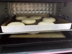 放入不通电的烤箱里进行二发40分钟，同时放入一碗热水保持湿度和温度