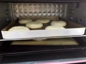 放入不通电的烤箱里进行二发40分钟，同时放入一碗热水保持湿度和温度