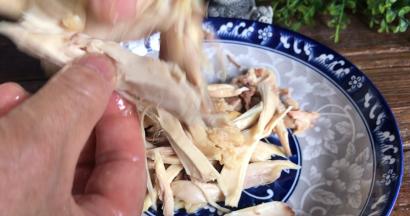 鸡肉和鸡骨分离