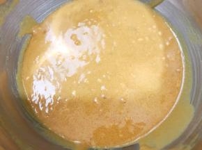 搅拌成砂糖融化