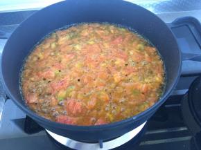 炒至成浆状，不存在块为好。