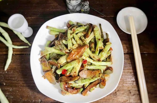 茄子焖豆角