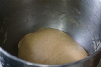 然后将揉捧取出，微整形一下面团的样子，然后醒发10分钟。