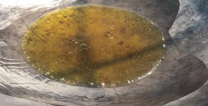 热锅倒入食用油，烧至冒烟