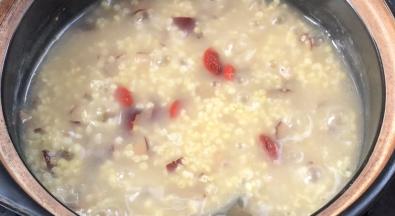 放入小米粥中，拌匀即可