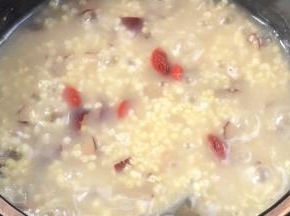 放入小米粥中，拌匀即可