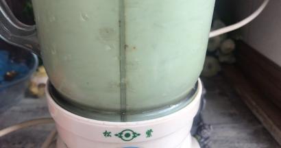 料理机 插上电源，打成汁