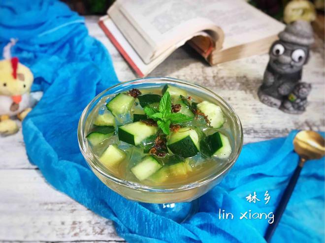桂花蜜黄瓜冰粉