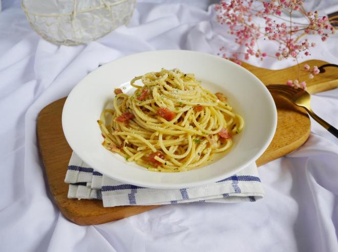 培根芝士意大利面