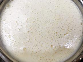 开始进行一发温度30度60分钟，每隔20分钟都用打蛋器搅打半分钟